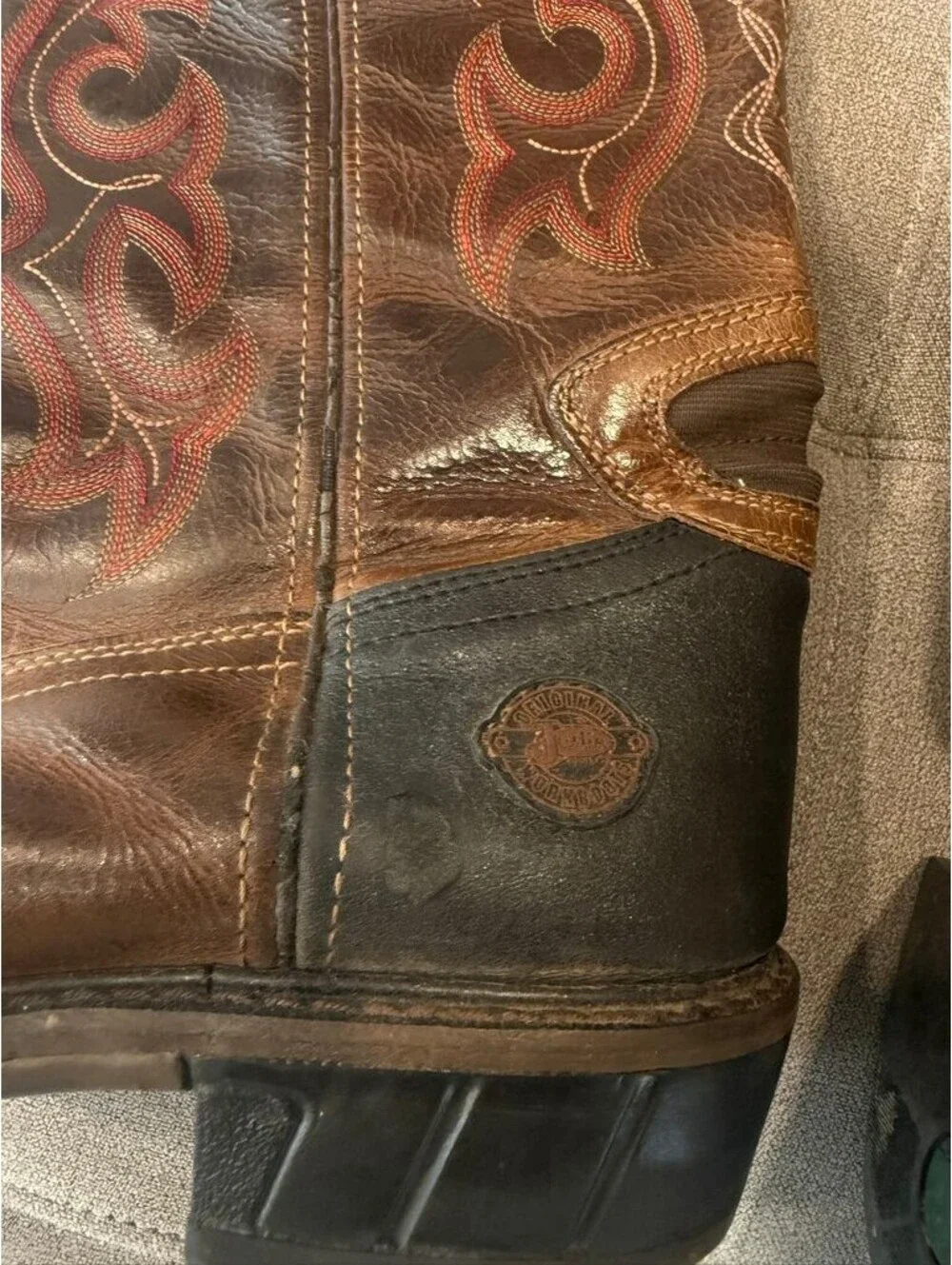 Justin Workboots Mens 14EE Brown Leather Western Boots